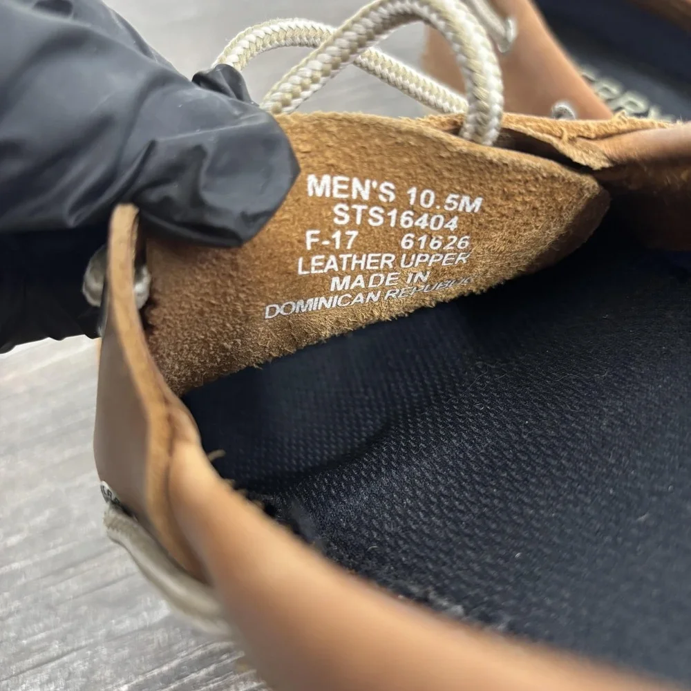 Sperry Top-Sider Boat Shoes Mens Size 10.5 Brown Leather Deck Nautical STS16404